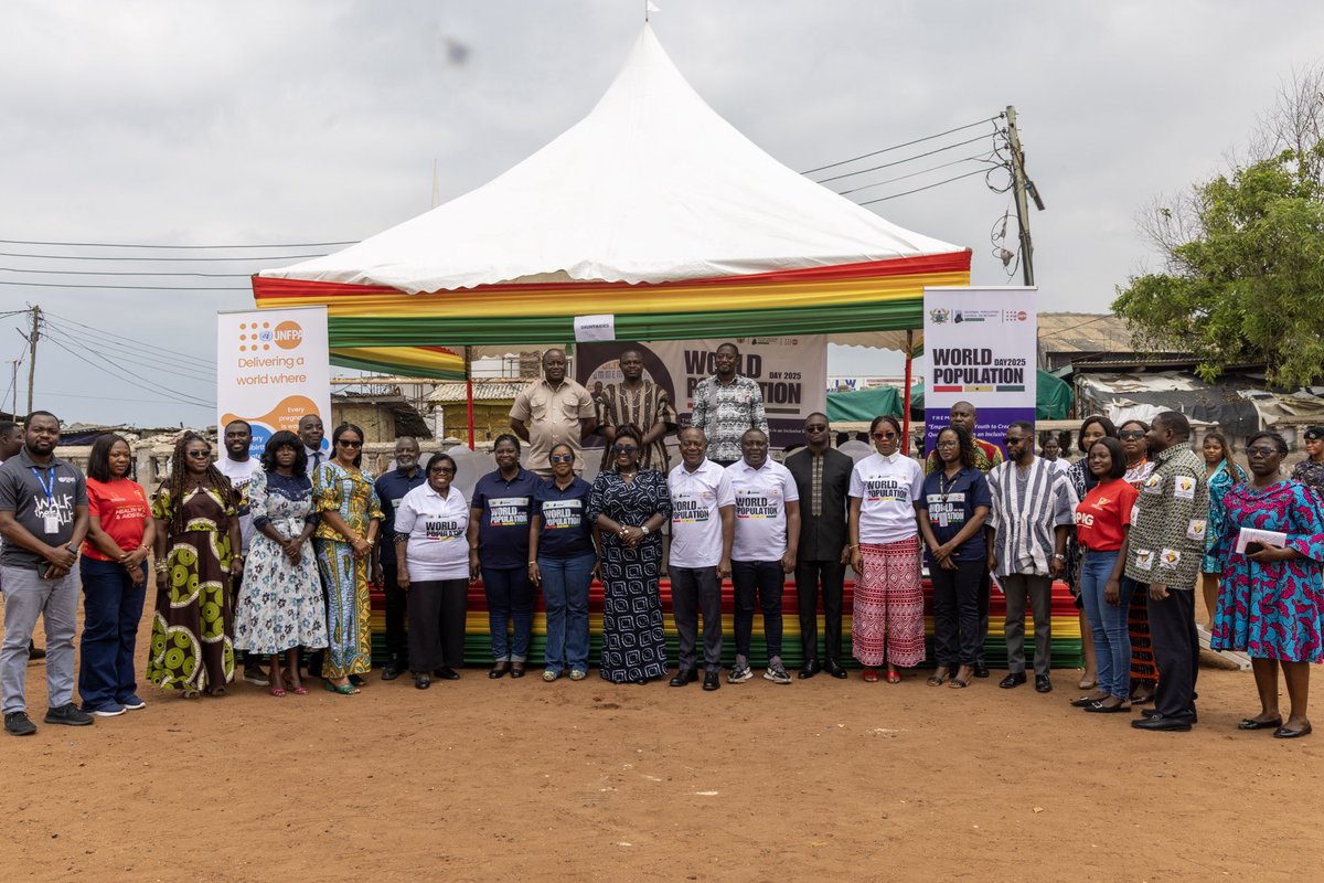 UNFPA Ghana (@unfpaghana) on Twitter photo Today we marked #WorldPopulationDay2025 at Jamestown Mantse Agbona.
Our Deputy Representative <a href="/DrMilyK/">Emmily Naphambo</a> has called on Ghanaian youth to be curious, bold, and innovative, demanding their rights, fulfilling responsibilities, and supporting each other, on the occasion of WPD. Today we marked #WorldPopulationDay2025 at Jamestown Mantse Agbona.
Our Deputy Representative <a href="/DrMilyK/">Emmily Naphambo</a> has called on Ghanaian youth to be curious, bold, and innovative, demanding their rights, fulfilling responsibilities, and supporting each other, on the occasion of WPD.
