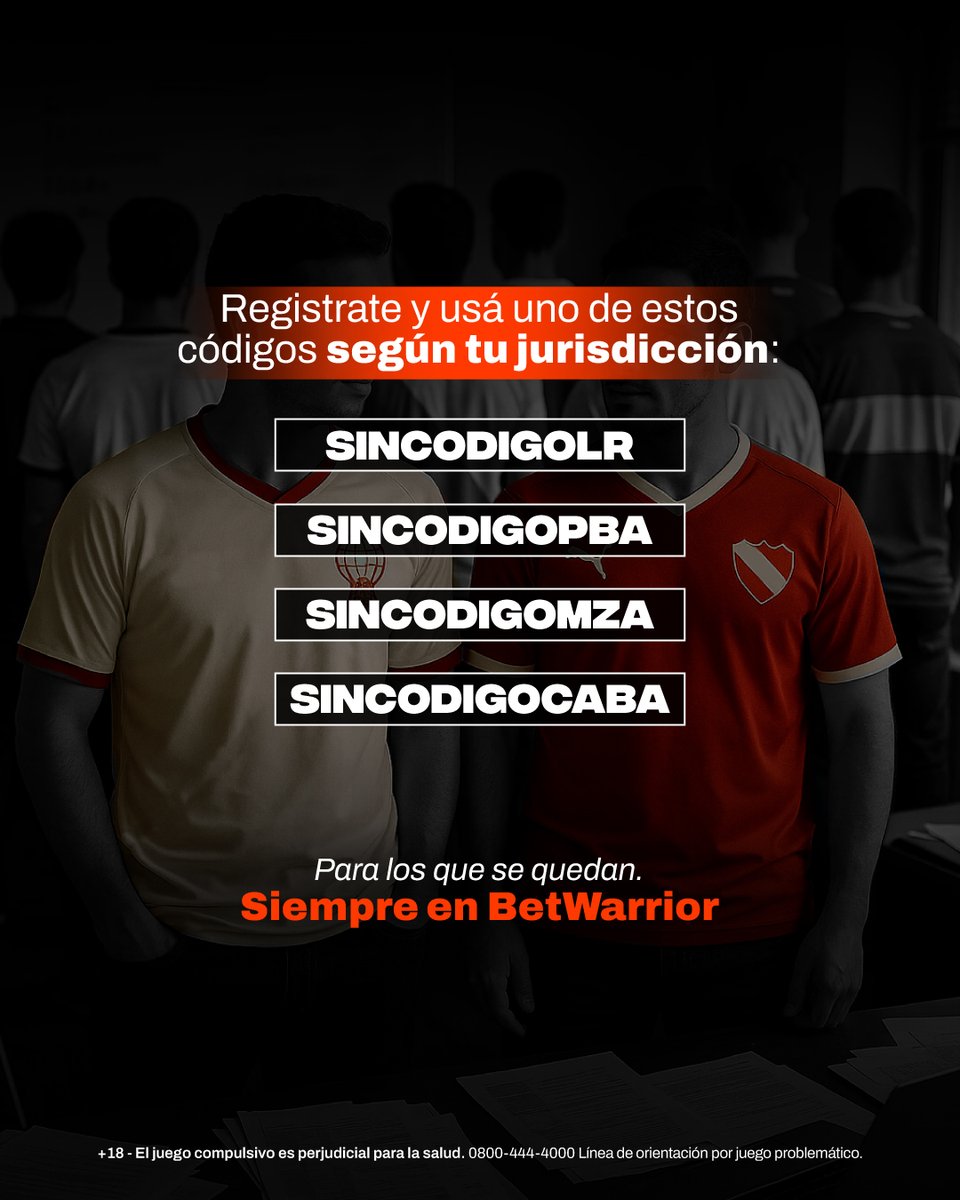 ¿Ansiedad? Vuelve lo lindo... vuelve la categoría máxima del fútbol argentino 🇦🇷

Y el CM... como siempre... le agrega picante 😜

Registrate y aprovechá el código de tu jurisdicción para arrancar el campeonato con una apuesta gratis de $15.000 🤩

Para los que se quedan.

*Pauta