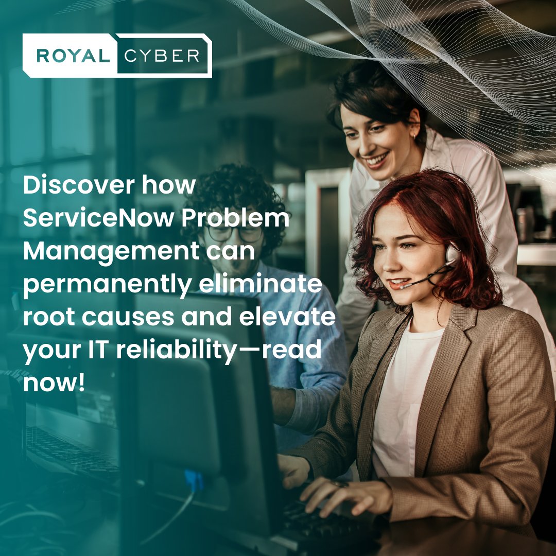 RoyalCyberUSA's tweet image. Still chasing the same IT issues?
Break the cycle with ServiceNow Problem Management.
🔍 Identify patterns
⚙️ Fix root causes
🚫 Prevent future incidents
Read the blog: royalcyber.com/blogs/servicen…

#ServiceNow #ProblemManagement #ITSM  #RoyalCyber #IncidentPrevention