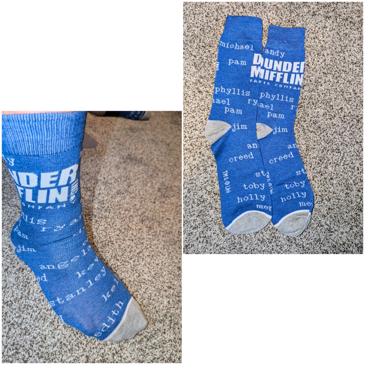 MCT_79's tweet image. We have been watching #TheOffice Super Fan episodes this summer so #FunSockFriday is Office themed today!