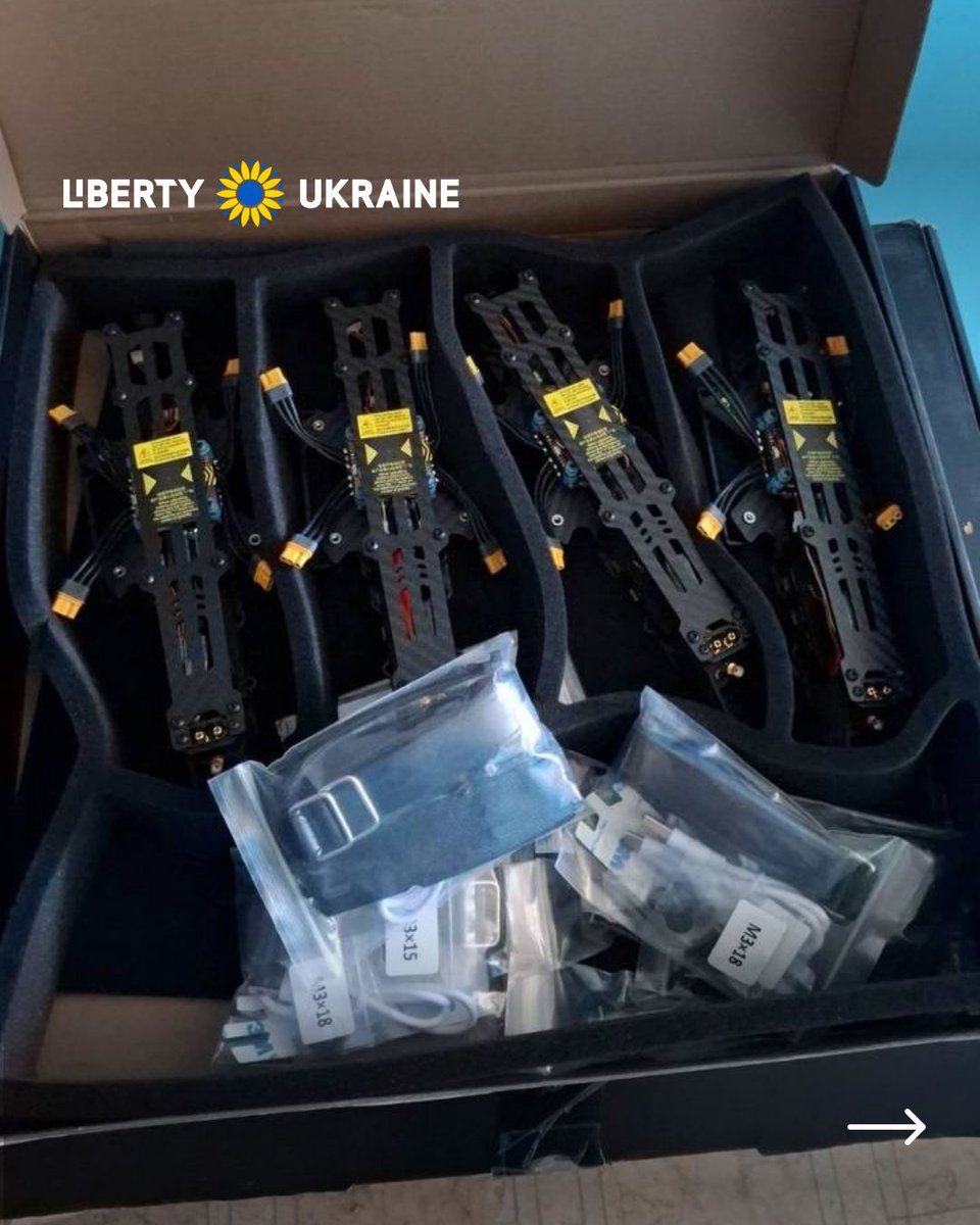 LibertyUkraineF's tweet image. 🚁 15 custom 10” FPV quadcopters delivered to the 35th Brigade.
They’re precision tools for frontline brigades like the 35th. Fast, agile, and built to disrupt the enemy where it hurts. Thanks to your support, we equip Ukraine’s defenders with exactly what they need.
Support…