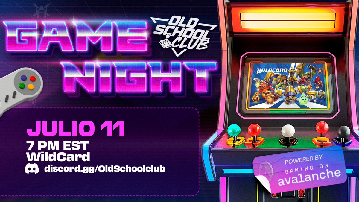 Old School Club (@oldschool_club) on Twitter photo 🎮 Game Night - WildCard
Hoy los esperamos para jugar <a href="/PlayWildcard/">WILDCARD | Wishlist on Steam</a>.
Las partidas arrancan a las 19:00 EST, así que prepárense para una nueva Game Night.
Habrá sorteos en AVAX entre los que participen.
Si quieren participar, pueden pedir su key gratuita en el canal de soporte 🎮 Game Night - WildCard
Hoy los esperamos para jugar <a href="/PlayWildcard/">WILDCARD | Wishlist on Steam</a>.
Las partidas arrancan a las 19:00 EST, así que prepárense para una nueva Game Night.
Habrá sorteos en AVAX entre los que participen.
Si quieren participar, pueden pedir su key gratuita en el canal de soporte