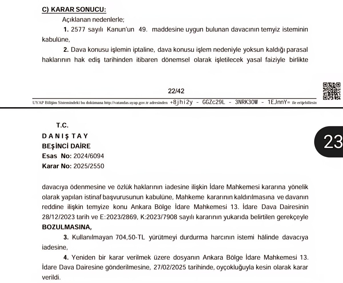 Bülent ŞIK (@bulentilgaz) on Twitter photo Danıştay #barışakademisyenleri'nin görevine dönmesini sağlayacak ilk kararı açıkladı.
<a href="/BarisAkademik/">BarışAkademisyenleri</a> <a href="/odmanasli/">Aslı Odman</a> Danıştay #barışakademisyenleri'nin görevine dönmesini sağlayacak ilk kararı açıkladı.
<a href="/BarisAkademik/">BarışAkademisyenleri</a> <a href="/odmanasli/">Aslı Odman</a>