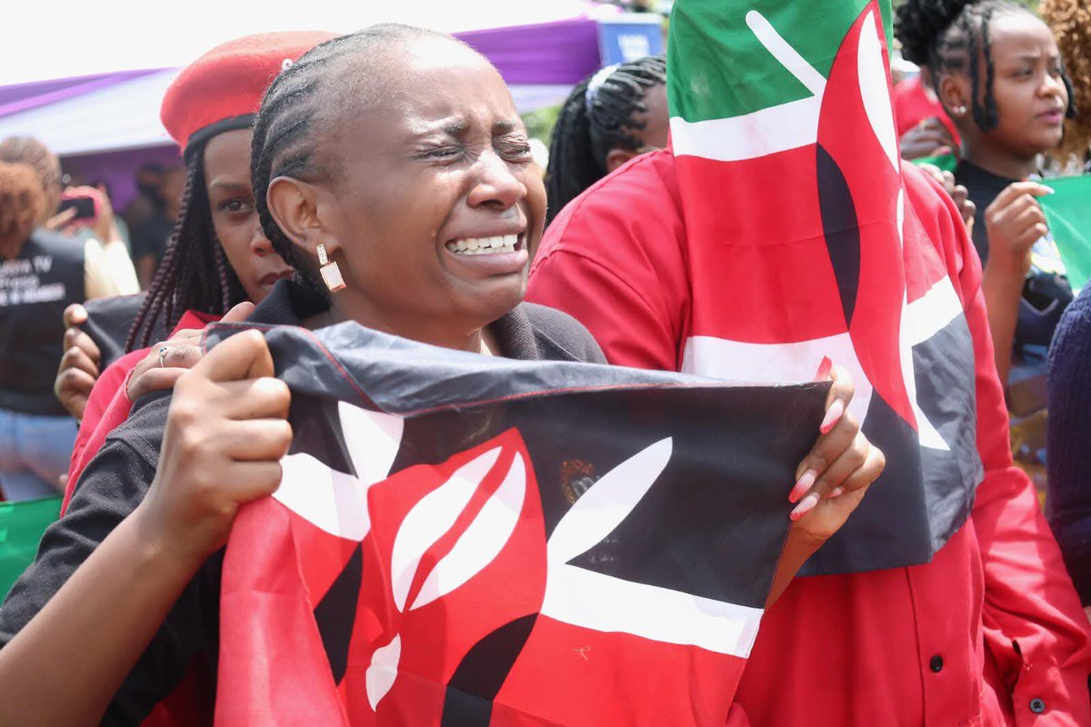 The pain at Boniface Kariukis burial