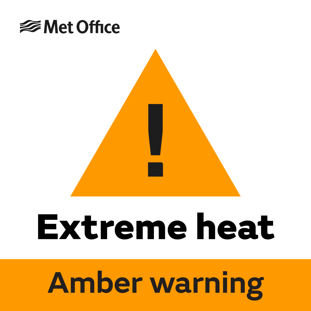 The UK Health Security Agency (UKHSA) and the Met Office have issued an amber heat-health alert (HHA) for our area from 12pm today until 9am on Monday 14 July.