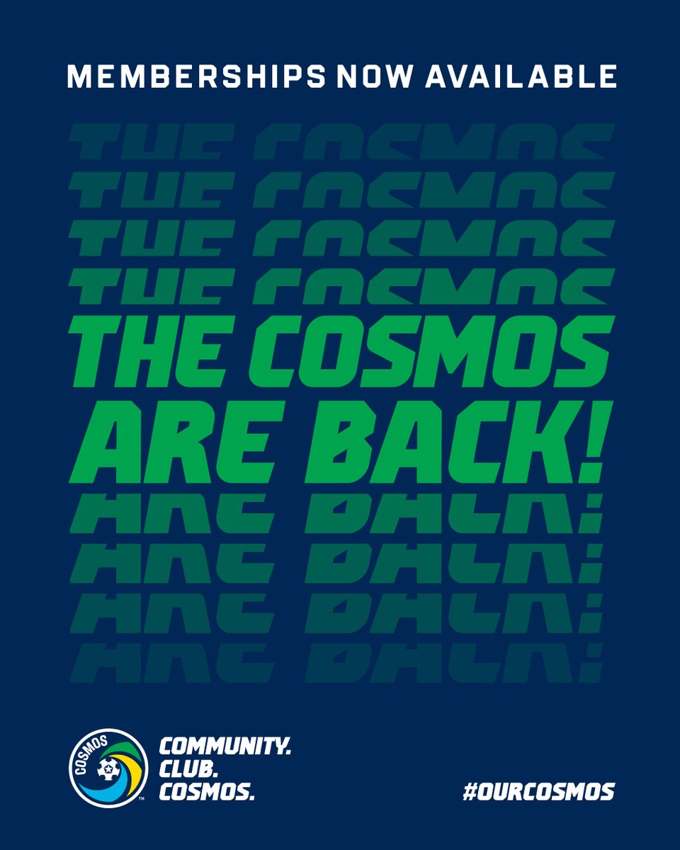 NYCosmos's tweet image. 2026 We go again! Membership deposits are now live. Just $26 per seat to secure your spot for our return to the game we love.
🎟️:bit.ly/4ePlevI
🏟️: Hinchliffe Stadium, Paterson NJ