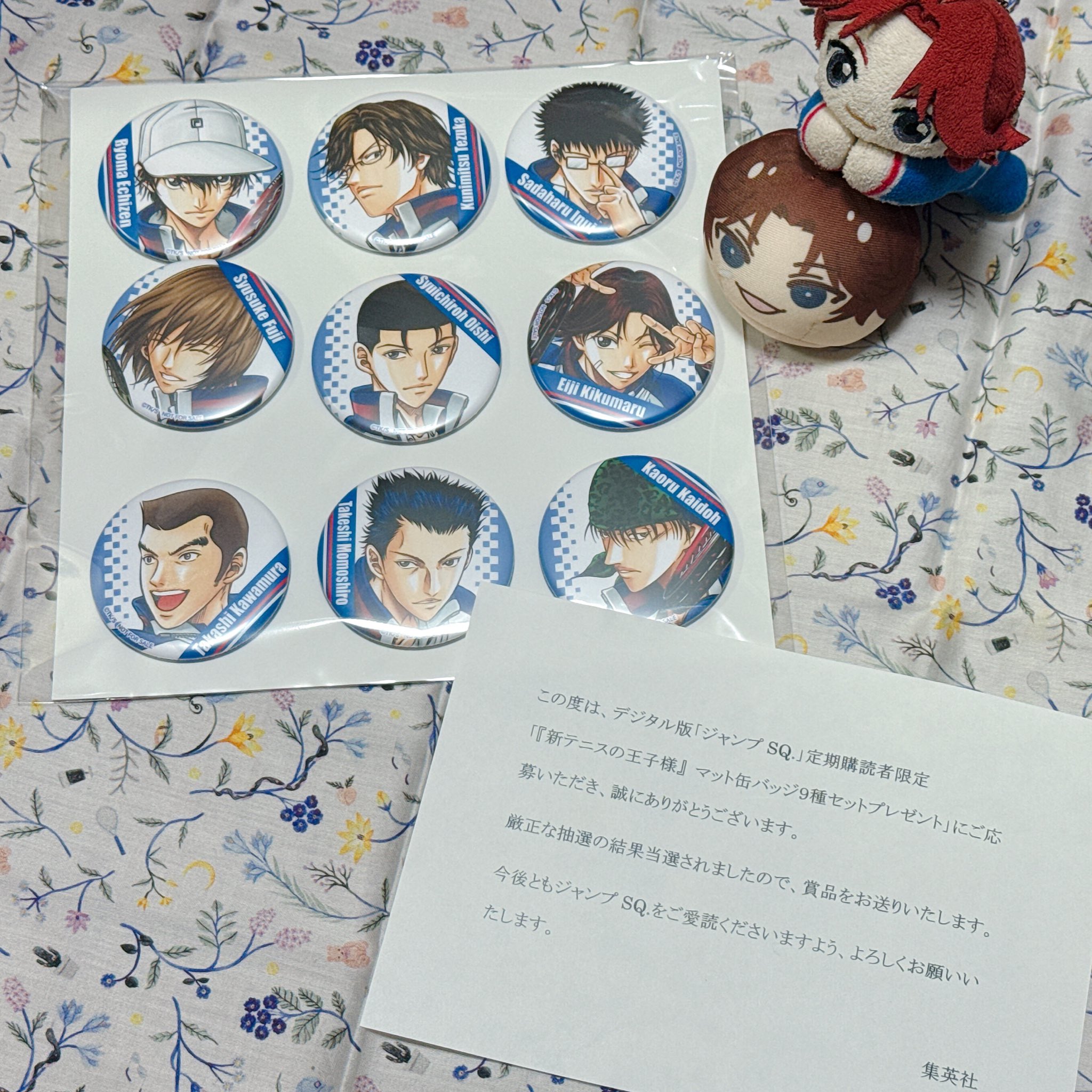 新テニスの王子様 マット缶バッジ セット 当選品 ジャンプSQ