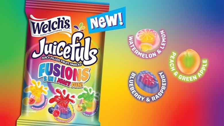 Welch's Fruit Snacks launched Juicefuls Fusions — soft fruit snacks with a chewy outer layer and a juicy center in bold flavor combos.

👉 brnw.ch/21wU4vW

#WelchsFruitSnacks #JuicefulsFusions #SnackTimeUpgrade #2in1JuicyFun

[ IMAGE COURTESY OF: Welch's Fruit Snacks ]