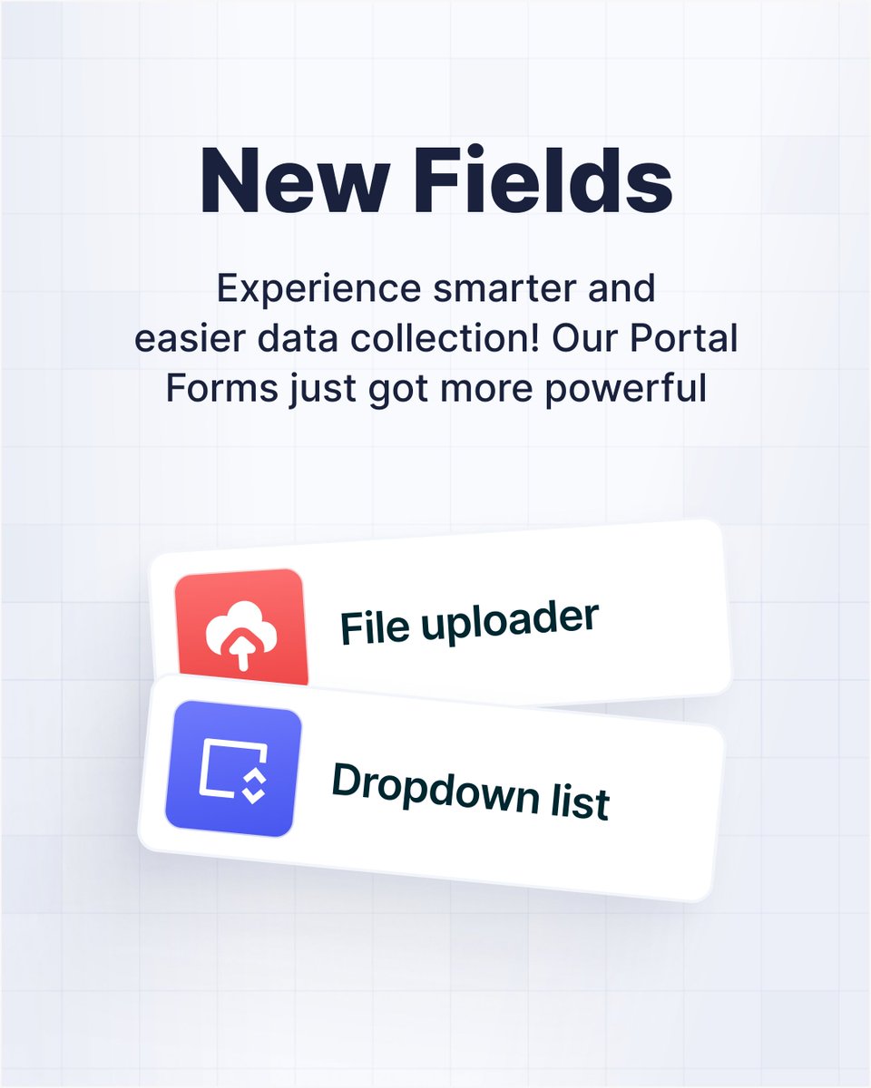 nimbuswebinc's tweet image. 🆕 #FuseBaseUpdate!
We supercharged our Portal Forms with new fields - so now your onboarding, feedback collection, and approval workflows are even more structured and effortless 📋

🔽 Dropdown lists = quick choices. Let clients easily select from predefined options
📁 File…