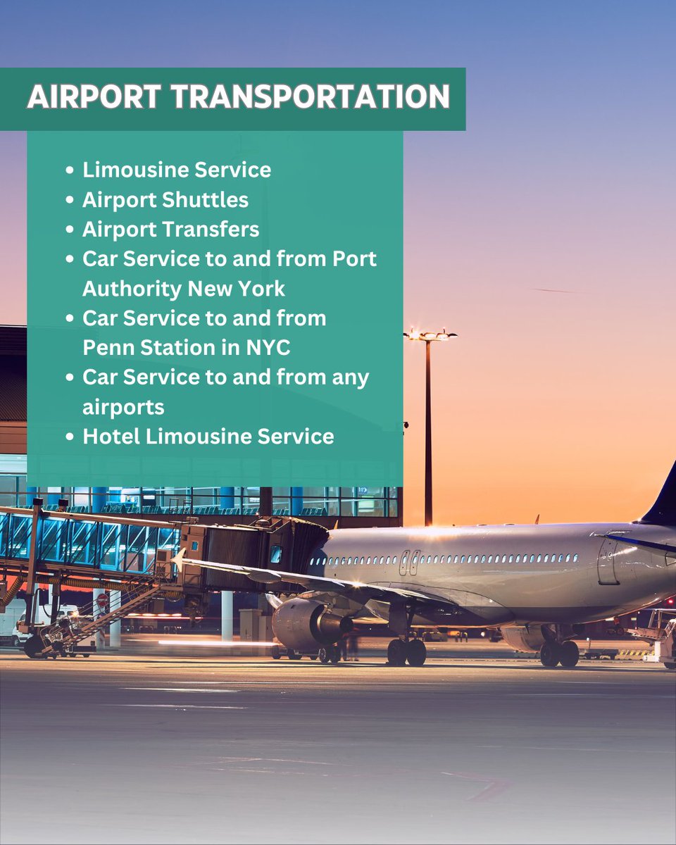 Traveling soon? My Limo provides specialized, dependable transportation to all major airports in New York, New Jersey, and all over the world.

Book with My Limo for a luxurious and reliable airport experience today!

#MyLimoServices #LuxuryTravel #AirportTransfers #TravelInStyle