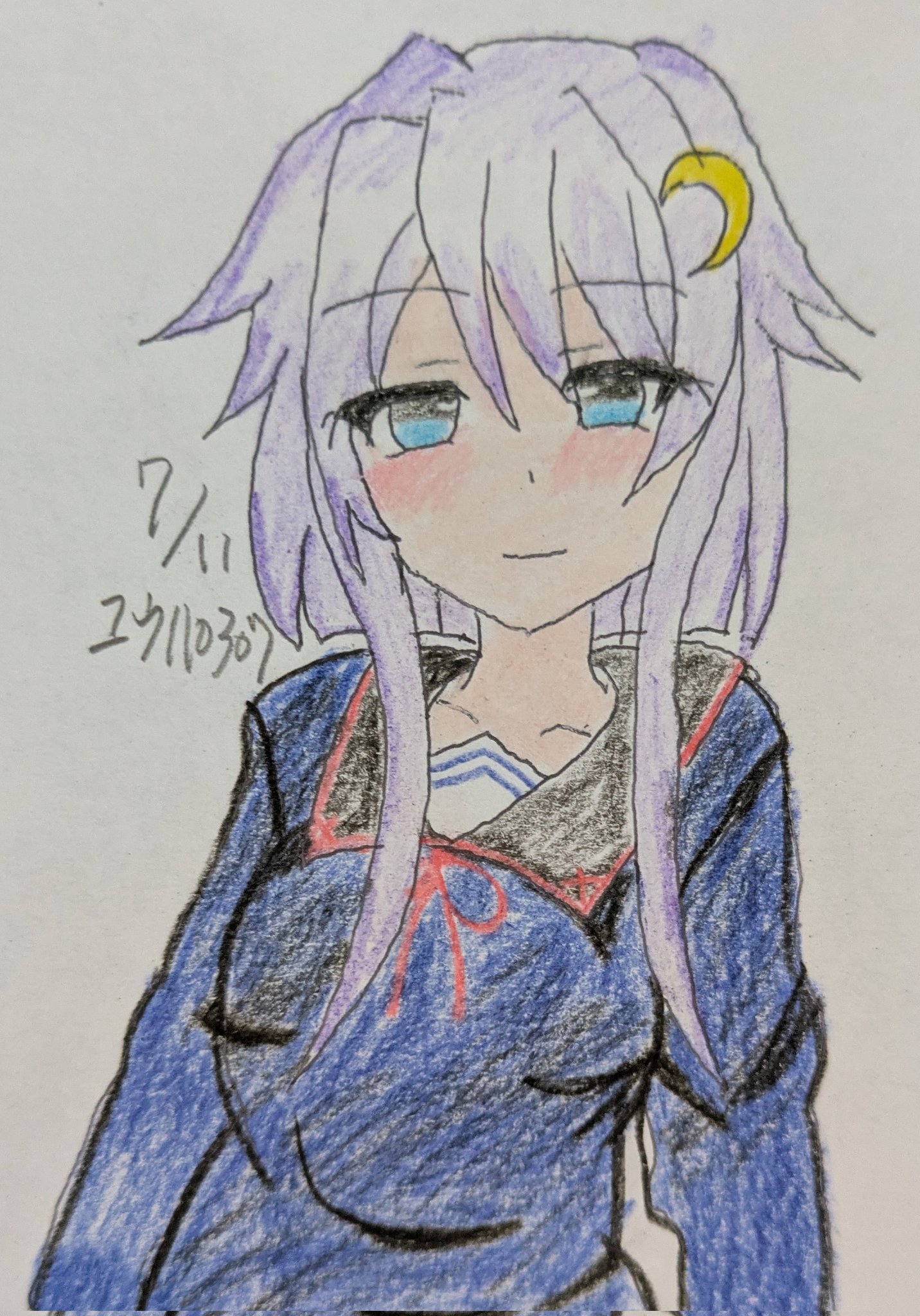 月と星の少女？油絵　Jun 月と星の少女？油絵 Jun