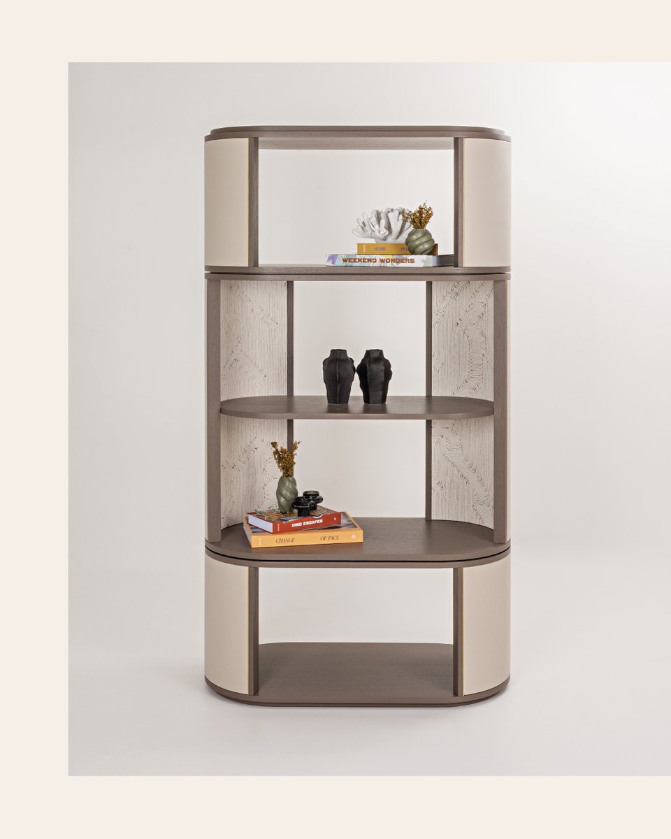 The LIMASSOL Bookcase balances soft curves with architectural precision, making a striking statement in any space. Perfect for displaying books or décor, its sculptural form exudes quiet sophistication. 

l8r.it/EQef