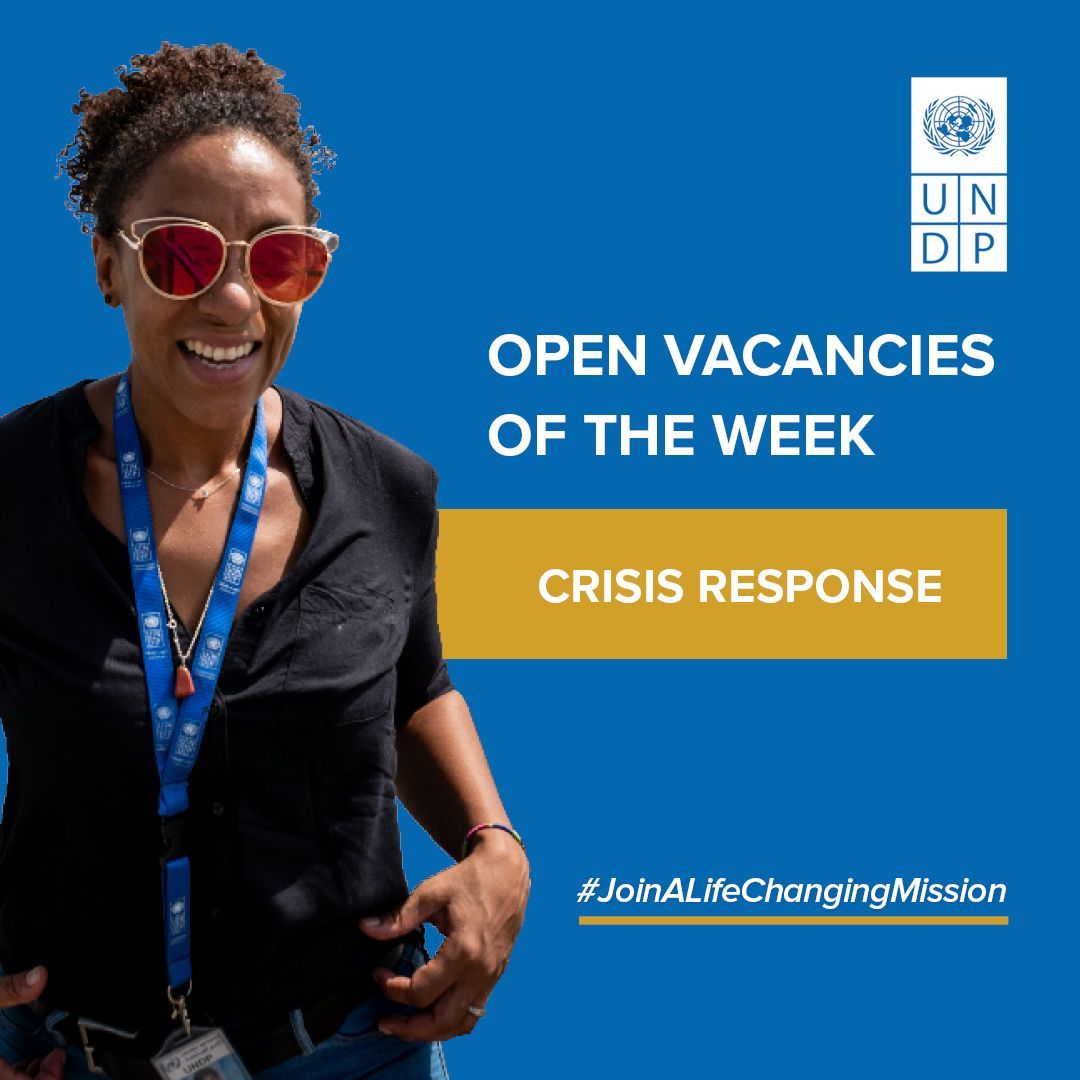 UNDPCareers's tweet image. 📢Are you committed to supporting countries and communities in strengthening resilience to crises, conflict, climate change, natural disasters, and health emergencies?
✅21 positions are now available at UNDP in the field of Crisis Response.
💼buff.ly/tAHlA3D
#UNDPCareers