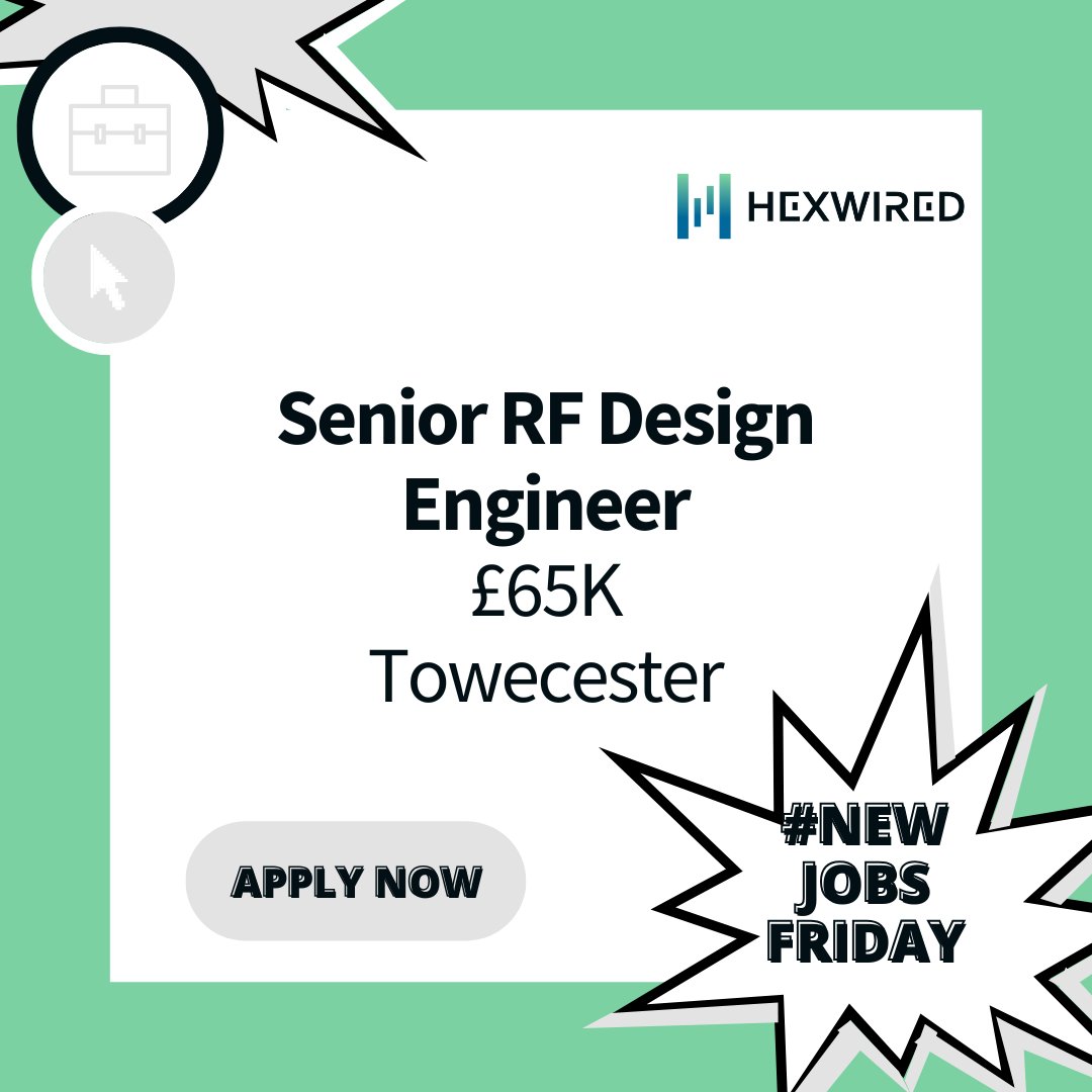 hexwired's tweet image. NEW JOBS FRIDAY💥

Apply here:

➡️Junior Embedded Software Engineer - £35K-£40K: ow.ly/YL6850Wogpg
➡️Embedded Linux Engineer - £65K: ow.ly/k1YI50Wogp7
➡️Senior RF Design Engineer - £65K: ow.ly/7TjZ50Wogpf

#HexwiredRecruitment #TechJobs #TechRecruitmentAgency