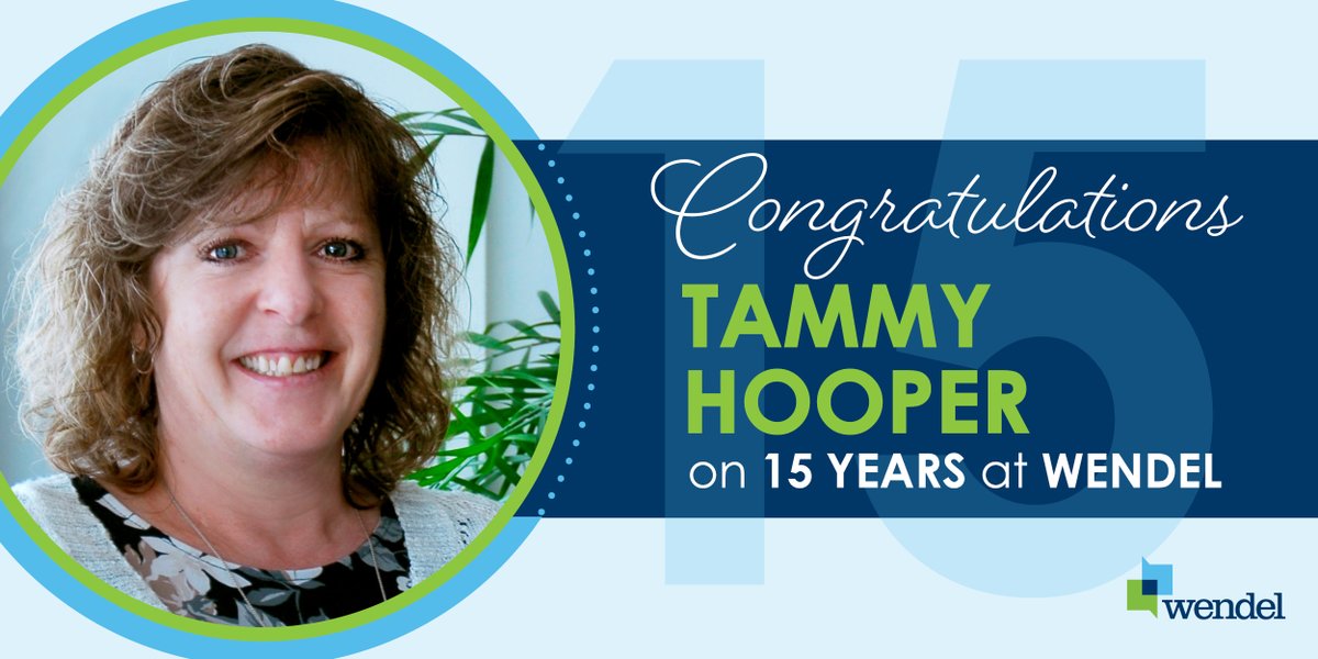 Congratulations to Tammy Hooper on celebrating 15 years with Wendel!