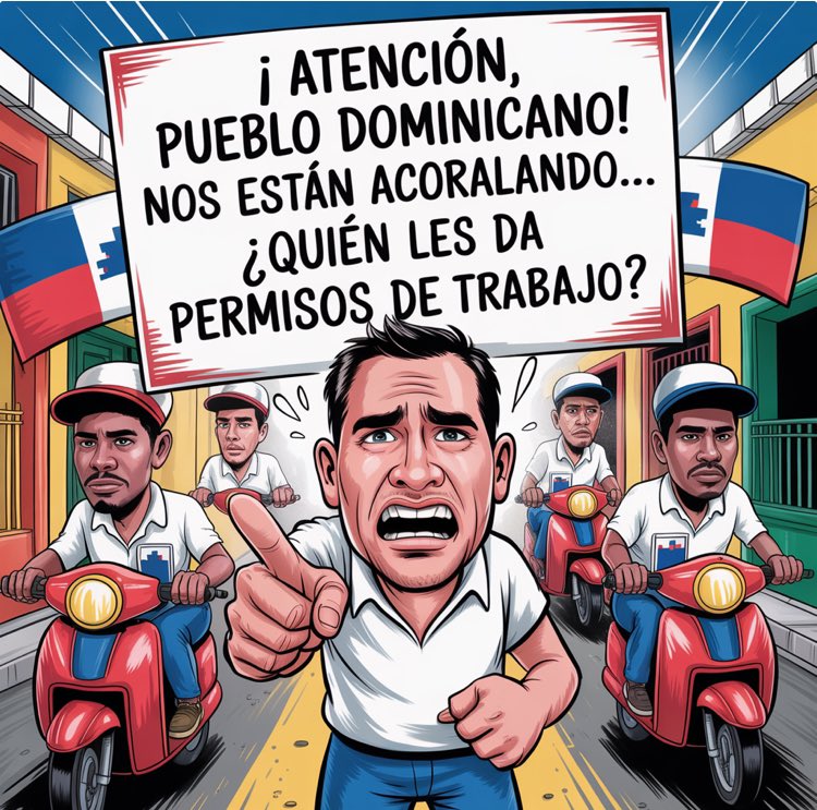 Movimiento Duartianos Unidos (@duartianounido) on Twitter photo ⚠️🇩🇴 ¡Atención, pueblo dominicano!
Muchos motoconchos y limpia vidrios serían miembros de bandas haitianas, colocados estratégicamente en el país.
Nos están acorralando… ¿y quién les da unos supuestos permisos de trabajo, que nadie sabe de dónde están saliendo?🔥
<a href="/MigracionRDo/">Dirección General de Migración</a> ⚠️🇩🇴 ¡Atención, pueblo dominicano!
Muchos motoconchos y limpia vidrios serían miembros de bandas haitianas, colocados estratégicamente en el país.
Nos están acorralando… ¿y quién les da unos supuestos permisos de trabajo, que nadie sabe de dónde están saliendo?🔥
<a href="/MigracionRDo/">Dirección General de Migración</a>