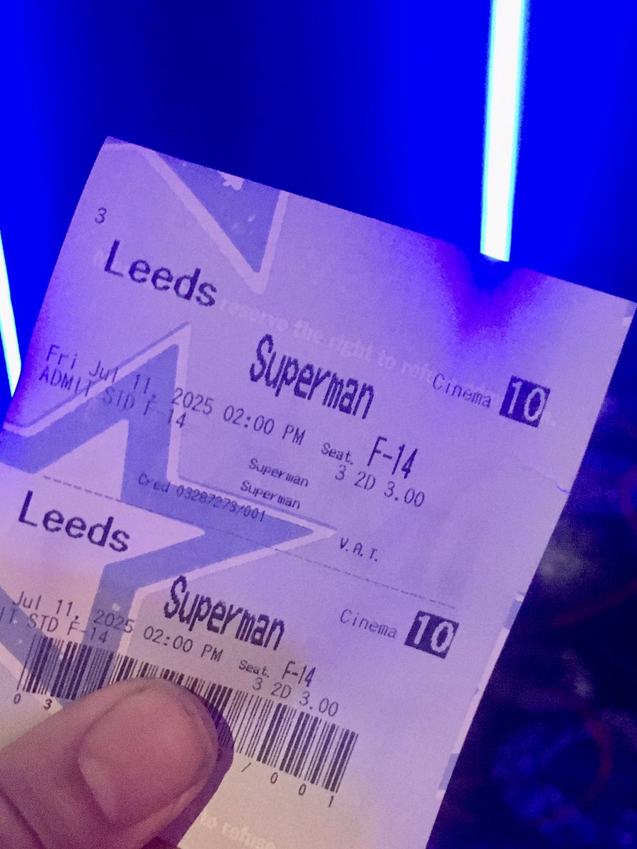 AllianceWTTC's tweet image. Here we go then #Superman sorry #JamesGunns @Superman @cineworld