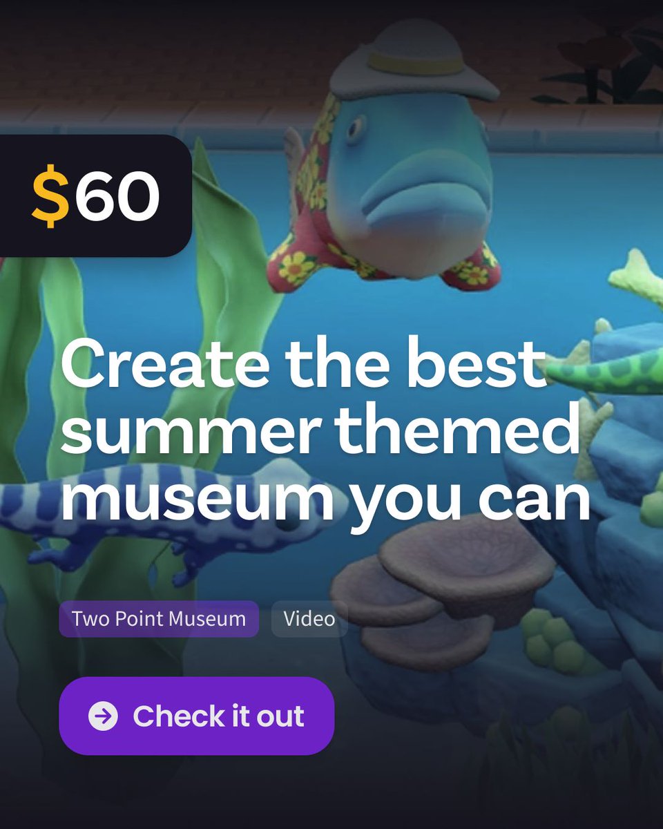 JustAbout__'s tweet image. The sun is out and the temperature is up! What better time to create the best summer-themed museum you can? Best of all, these #rewards can fund your copy of the @TwoPointStudios Fantasy Finds DLC coming next week!
Get involved: buff.ly/53DMZHZ
@SEGA #contentcreators