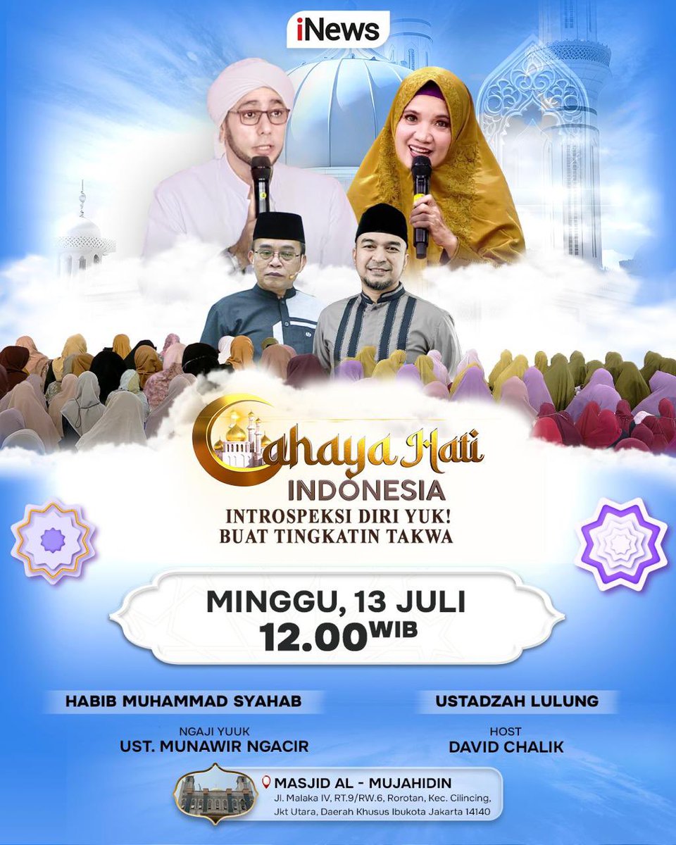 Hari Minggu kita belajar bersama di @cahayahatiinews @officialinewstv  jam 12 Siang tgl 13 Juli 2025, semoga bermanfaat, Aamiinn...