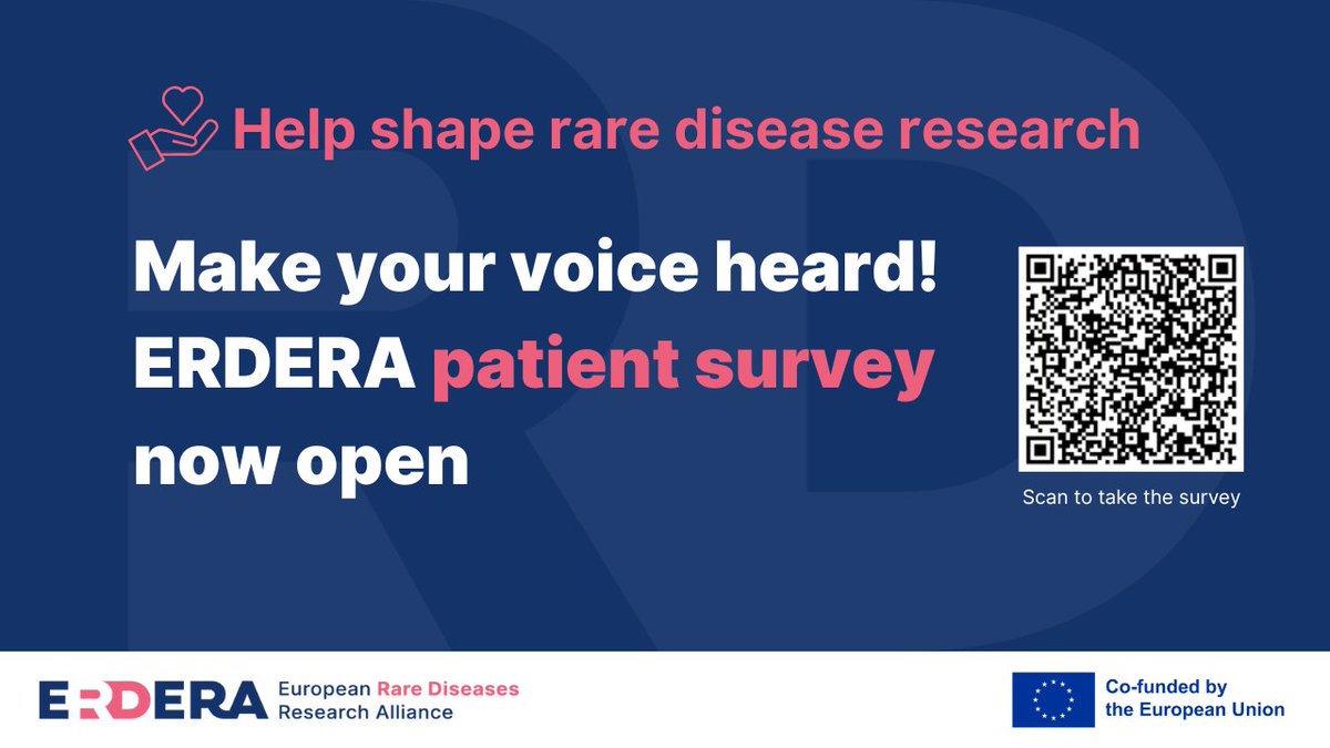 ERNEuroBloodNet's tweet image. How can rare disease research better involve patients?
#ERDERA has launched a new online survey to explore how rare disease patient organisations can contribute to publicly funded research.
📆Open until mid-July
🔐Confidential
🔗Take the survey: shorturl.at/c03db