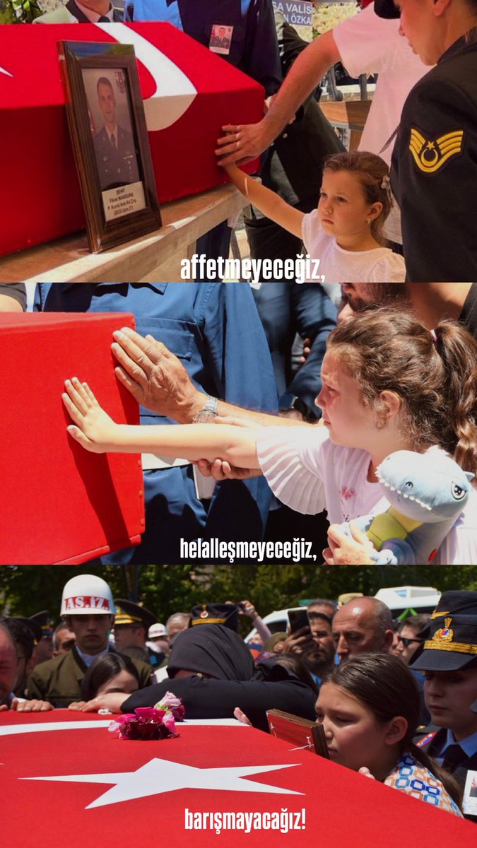 Affetmeyeceğiz,
Helalleşmeyeceğiz,
Barışmayacağız!