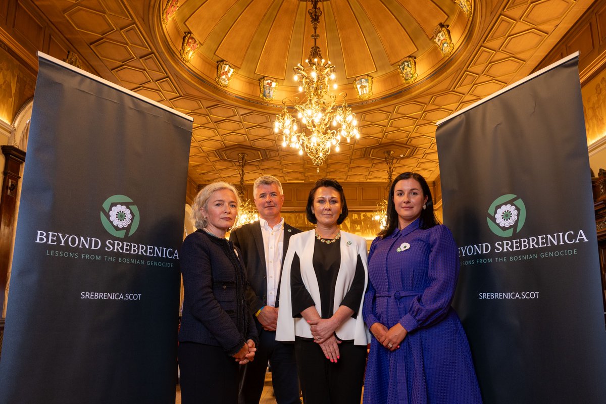 ScotGovJustice's tweet image. At Scotland’s #SrebrenicaMemorialDay event in Glasgow, Community Safety Minister Siobhian Brown honoured the victims and survivors of atrocities which took place during the Bosnian War 30 years ago.
