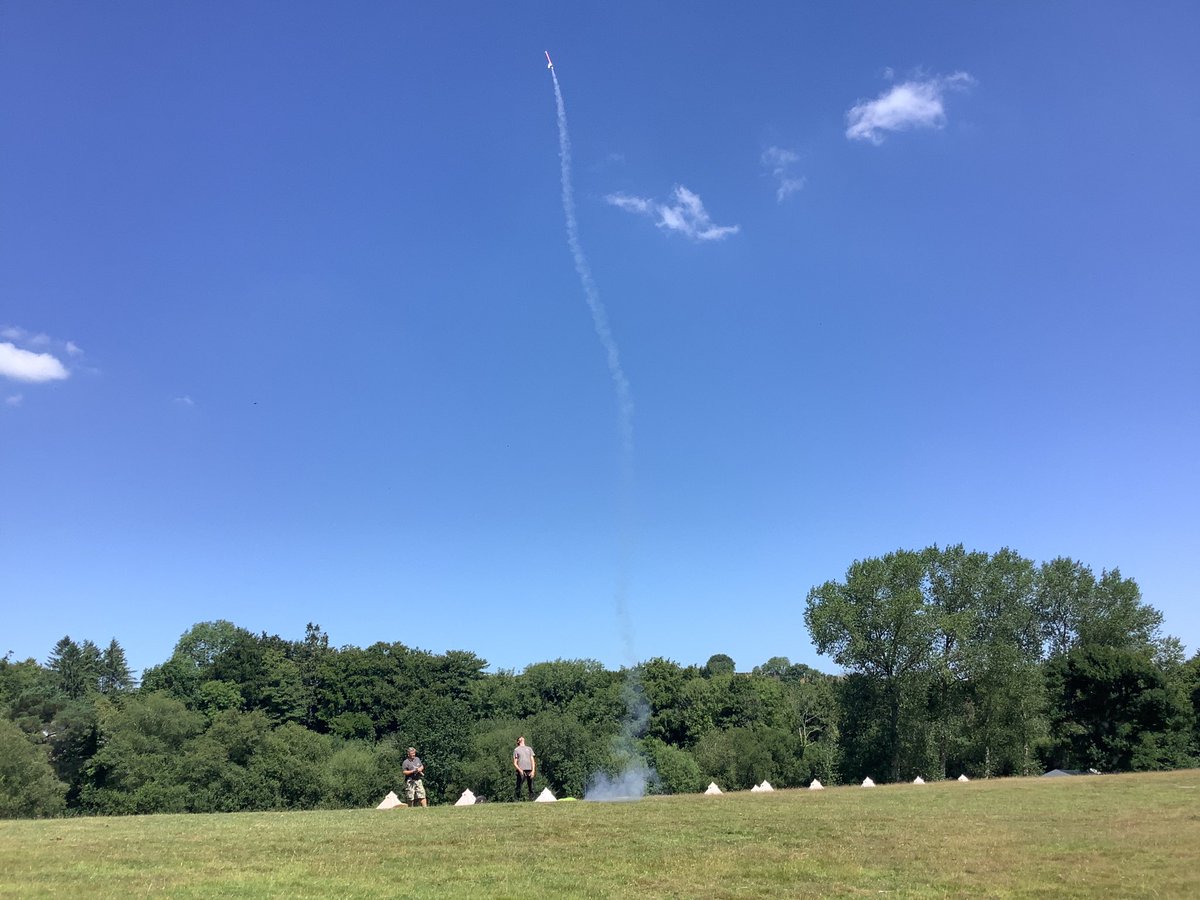 We had a fantastic time this morning making and launching rockets. However, we're all glad to be on our way home now!