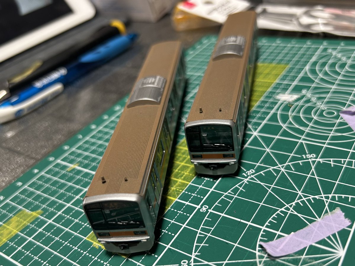 parr265's tweet image. 209-1000の先頭車だけプチ加工！
ホーム検知をつけてみた！