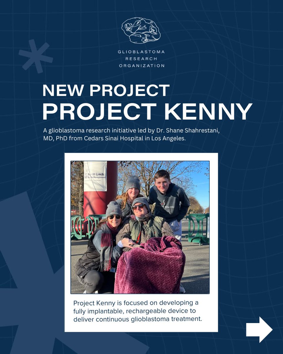 glioblastomaorg's tweet image. Introducing Project Kenny, the 13th research initiative funded by the Glioblastoma Research Organization and our 4th fully funded project this year🧠
#Glioblastoma