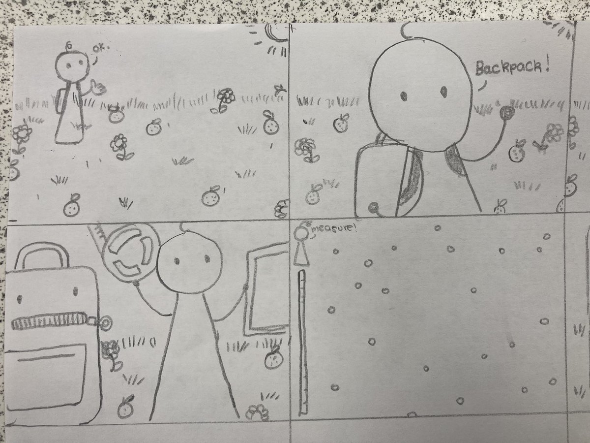 How can we study distribution whilst avoiding the heat wave? #MillaisYear9 drew some cartoon strips to show how to use quadrats and transects #MillaisScience #MillaisCreativity
