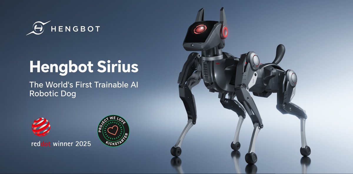D-Robotics (@droboticsdev) on Twitter photo Shout out to <a href="/Hengbot_Sirius/">Hengbot Innovation</a>! The world‘s first trainable AI robotic dog, Sirius—powered by D-Robotics' RDK X3 (5 TOPS edge computing!)—launches on <a href="/Kickstarter/">Kickstarter</a> ! This AI-driven, 14-DOF pup wows with lifelike moves, full programmability, and a modular design. Ready to build your Shout out to <a href="/Hengbot_Sirius/">Hengbot Innovation</a>! The world‘s first trainable AI robotic dog, Sirius—powered by D-Robotics' RDK X3 (5 TOPS edge computing!)—launches on <a href="/Kickstarter/">Kickstarter</a> ! This AI-driven, 14-DOF pup wows with lifelike moves, full programmability, and a modular design. Ready to build your