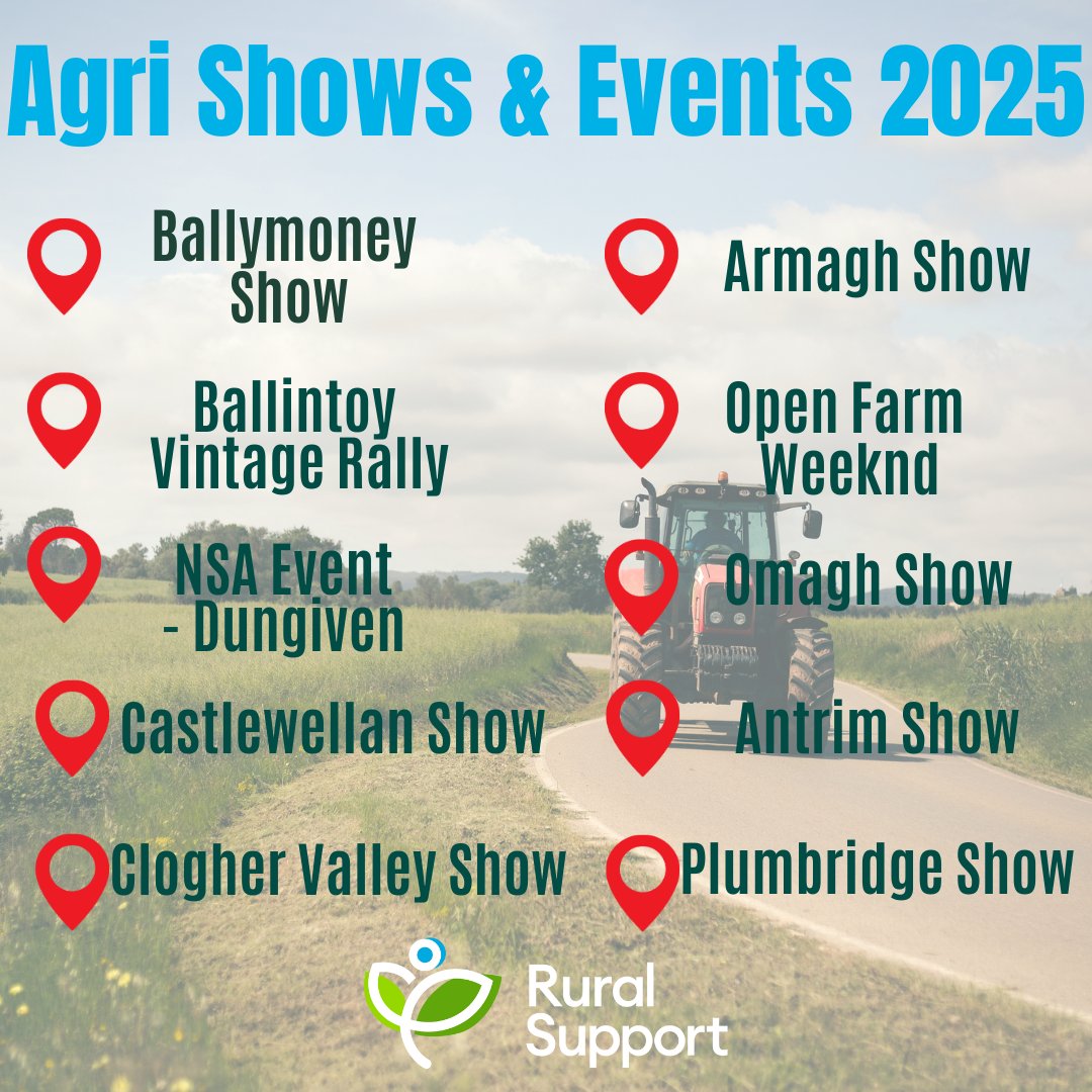 RuralSupport's tweet image. Rural Support will be attending Antrim Show this Saturday which is always a fantastic event! Why not come and say hello to our staff and sign up to our new Newsletter. We hope to see you all there! #RSstrongertogther #AgriShows