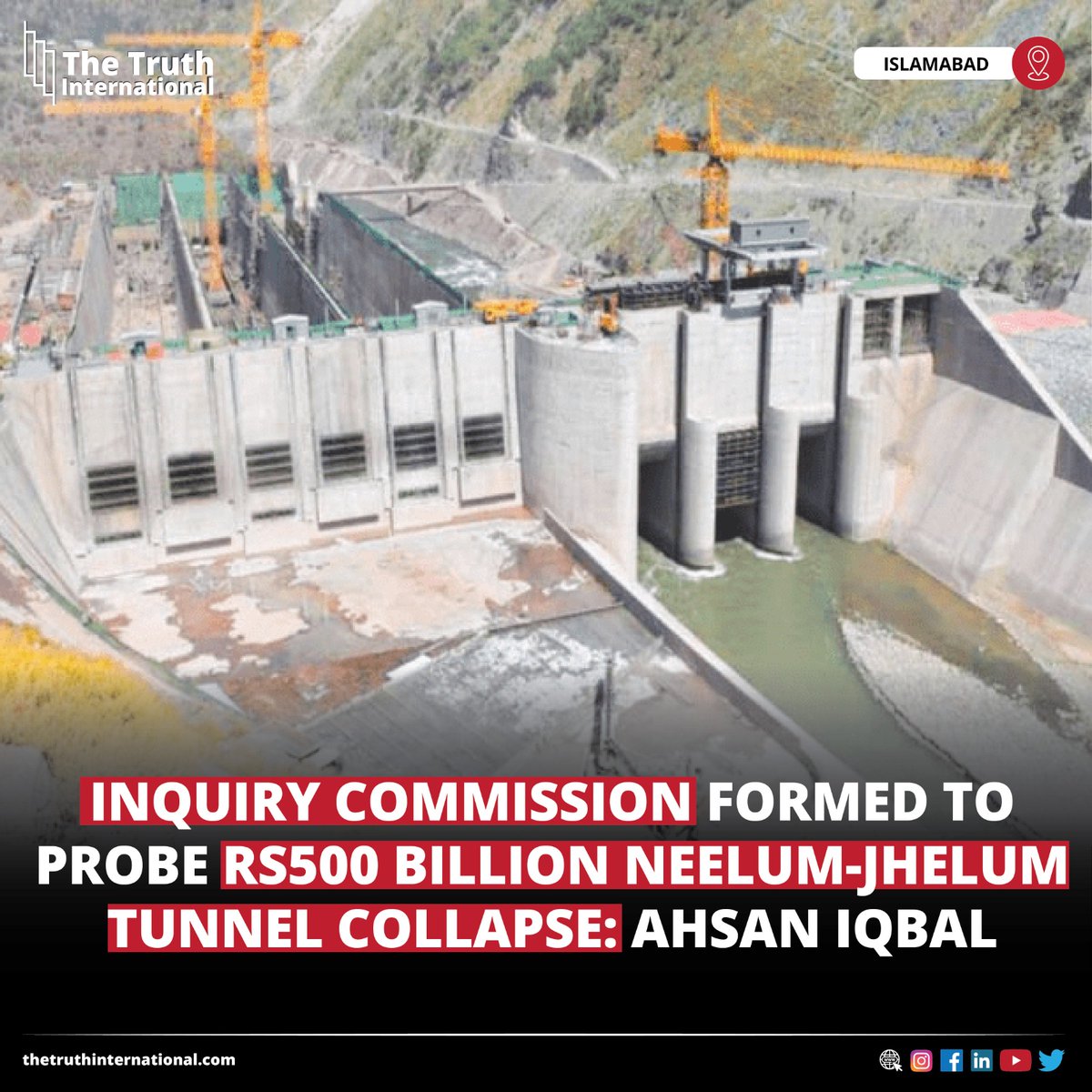 ttimagazine's tweet image. Inquiry Commission Formed to Probe Rs500 Billion Neelum-Jhelum Tunnel Collapse: Ahsan Iqbal

For Detail
thetruthinternational.com/economy/inquir…

#inquiry #commission #formed #billion #neelum #jhelum #tunnel #collapse #ashaniqbal #tti