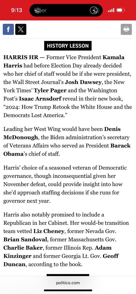 tylerpager's tweet image. More news from our new book on the 2024 election: Kamala Harris selected Denis McDonough to be her WH chief of staff if she won and her team started to vet a number of Republicans for her cabinet
Order your copy: sites.prh.com/2024book/