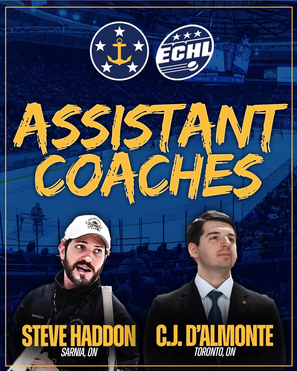 NorfolkAdmirals's tweet image. Welcome to the Admirals family, Steve and CJ! 👏

[ 📝 DETAILS: norfolkadmirals.com/news/2025/07/n… | @ECHL ]