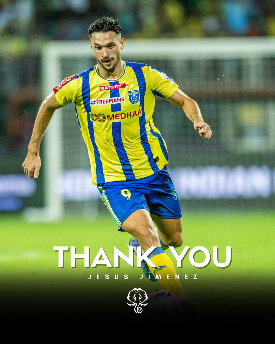 🚨| Jesús Jiménez with Kerala Blasters.

▫️ Games - 20
▫️ Goals - 12
▫️ Assists - 1

13 (G/A) in 20 games 

Thank You Jesus 💛