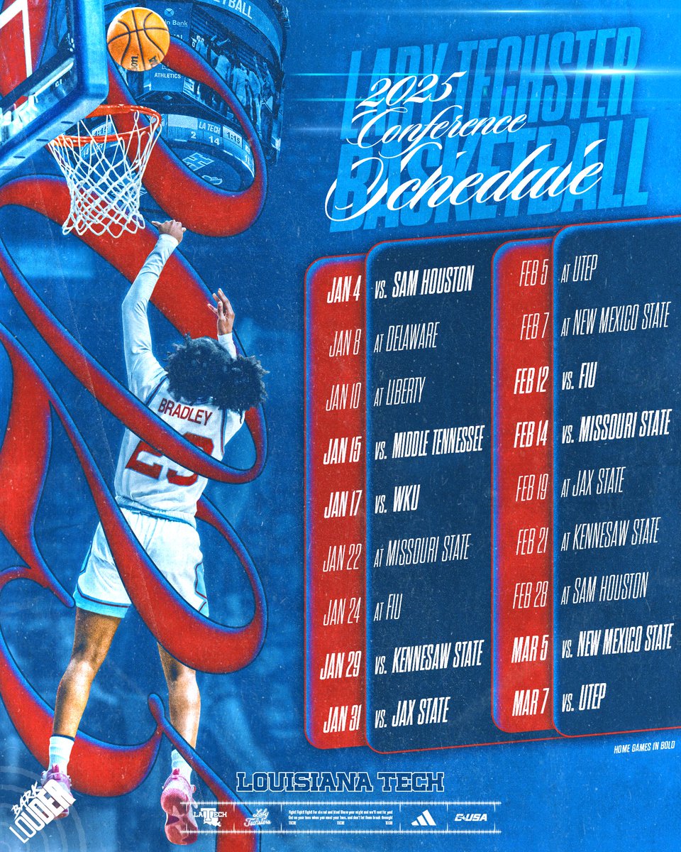 LATechWBB's tweet image. Mark you calendars 📅
The CUSA Schedule is locked in
📰 bit.ly/3GEfFmY
#BarkLouder #LoveandServe #NoLimitsOnUs🩵❤️