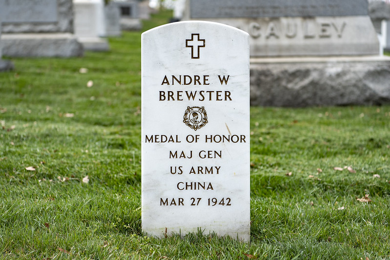 ArlingtonNatl's tweet image. Maj. Gen. Andre W. Brewster (Section 2), one of over 400 Medal of Honor Recipients buried at ANC, received the military’s highest award for valor for actions in China on July 13, 1900. Throughout his Army career, Brewster exemplified the Army’s ideals of bravery and teamwork.