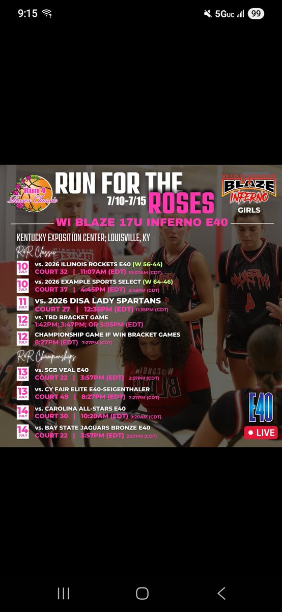 Here's an updated bracket!  <a href="/LisaMVanWyk/">Lisa Van Wyk</a> <a href="/WisconsinBlaze/">Wisconsin Blaze Girls Basketball</a>