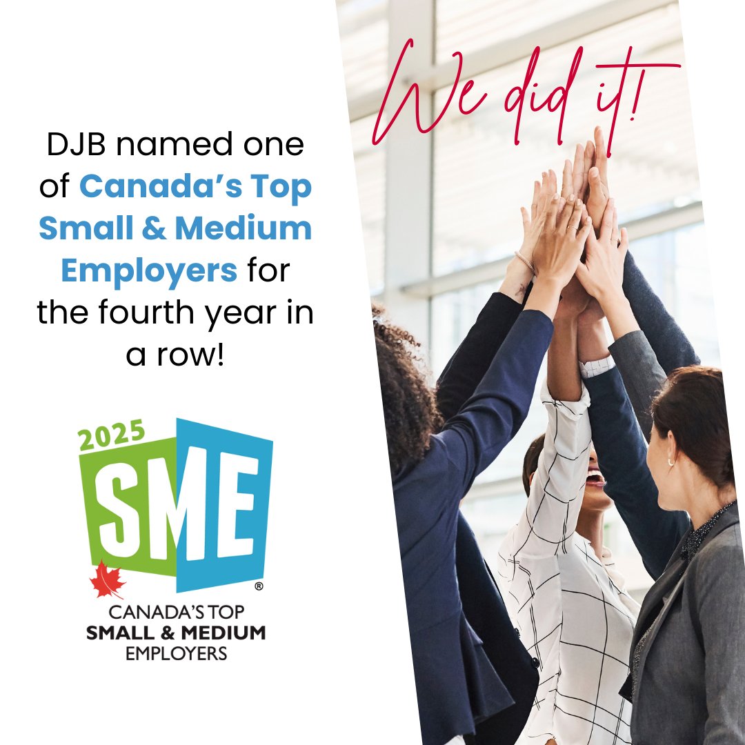 We’re proud to share that we’ve been named one of Canada’s Top Small &amp; Medium Employers for the fourth year in a row! Discover what sets us apart: lnkd.in/gzFj_Cya #TopSME #TopEmployers2025 <a href="/top_employers/">Canada's Top 100 Employers</a>