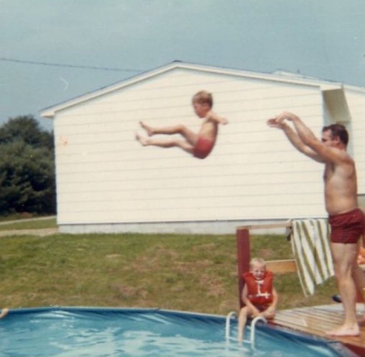 “I don’t know how to swim, Dad.”

“And with an attitude like that you’ll never learn.”