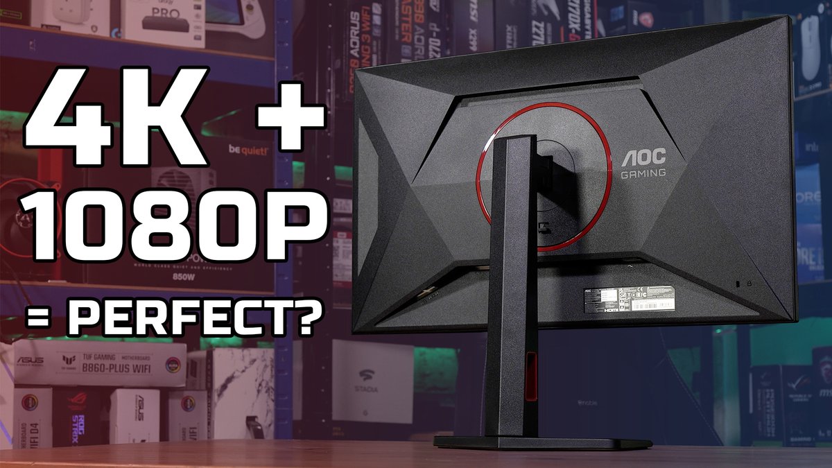 AOC U27G4R Review - 4K 160Hz AND 1080p 320Hz IN ONE MONITOR!  youtu.be/HCoRygboaHw