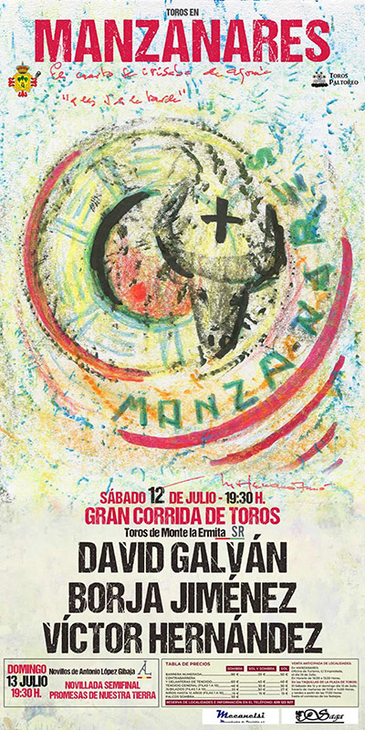 PlayToros (@playtoros_es) on Twitter photo 🔴Este sábado, a las 19:30h, toros en directo por @cmm_es.
📌Desde la localidad ciudadrealeña de Manzanares con los espadas David Galván, Borja Jiménez y Molina.
🎙️ Síguelo con <a href="/martindeblas/">JM Martín de Blas</a>, César Jiménez y <a href="/mariogg_sonseca/">Mario Gómez</a>.
▶️cmmedia.es/play/toros 🔴Este sábado, a las 19:30h, toros en directo por @cmm_es.
📌Desde la localidad ciudadrealeña de Manzanares con los espadas David Galván, Borja Jiménez y Molina.
🎙️ Síguelo con <a href="/martindeblas/">JM Martín de Blas</a>, César Jiménez y <a href="/mariogg_sonseca/">Mario Gómez</a>.
▶️cmmedia.es/play/toros