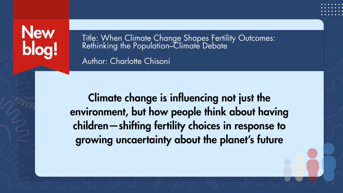 Afidep's tweet image. #NewBlogPost
On this World Population Day, we highlight a new reality: climate change is shaping not just our environment, but also decisions about having children. As uncertainty about the planet’s future grows, fertility choices are increasingly influenced by environmental…