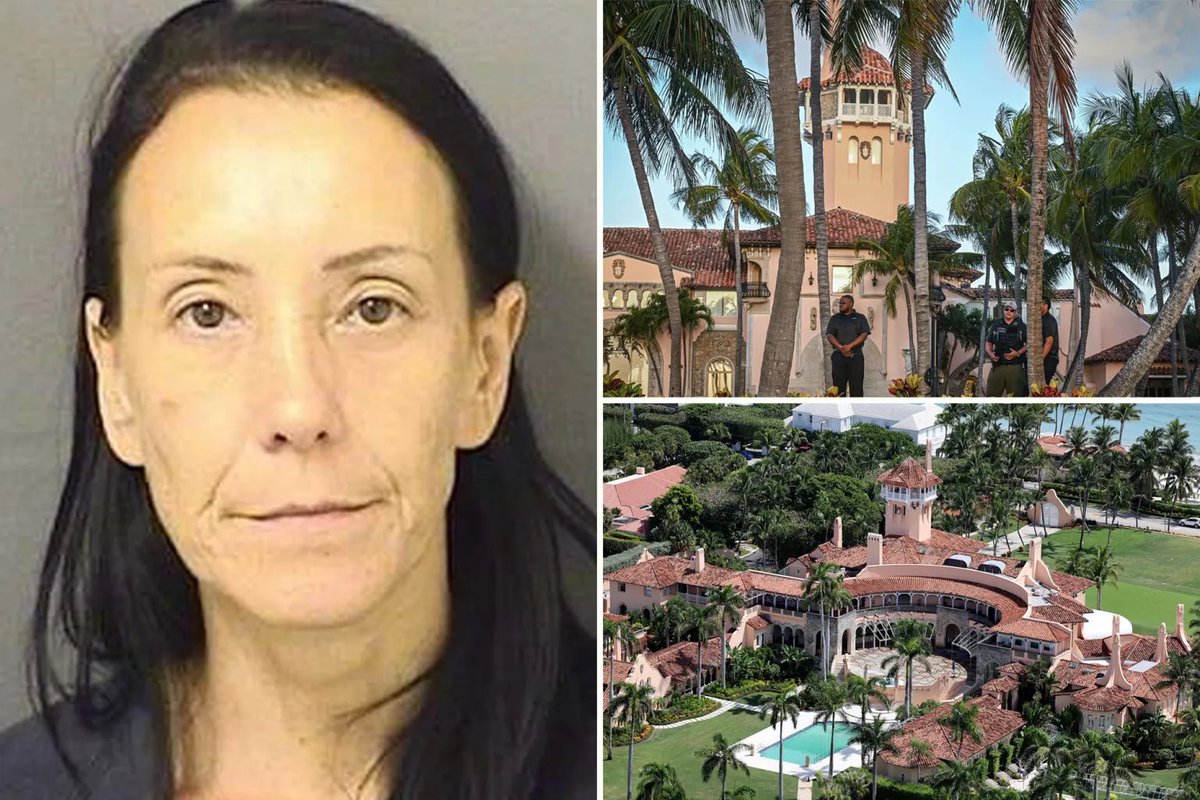 🚨 WOW: A woman just rolled up to Mar-a-Lago claiming she had an “urgent message” for President Trump — with guns reportedly in her car.

Turns out she was driving on a suspended license, with an unregistered vehicle.
Leftist meltdown or total insanity?

Florida authorities