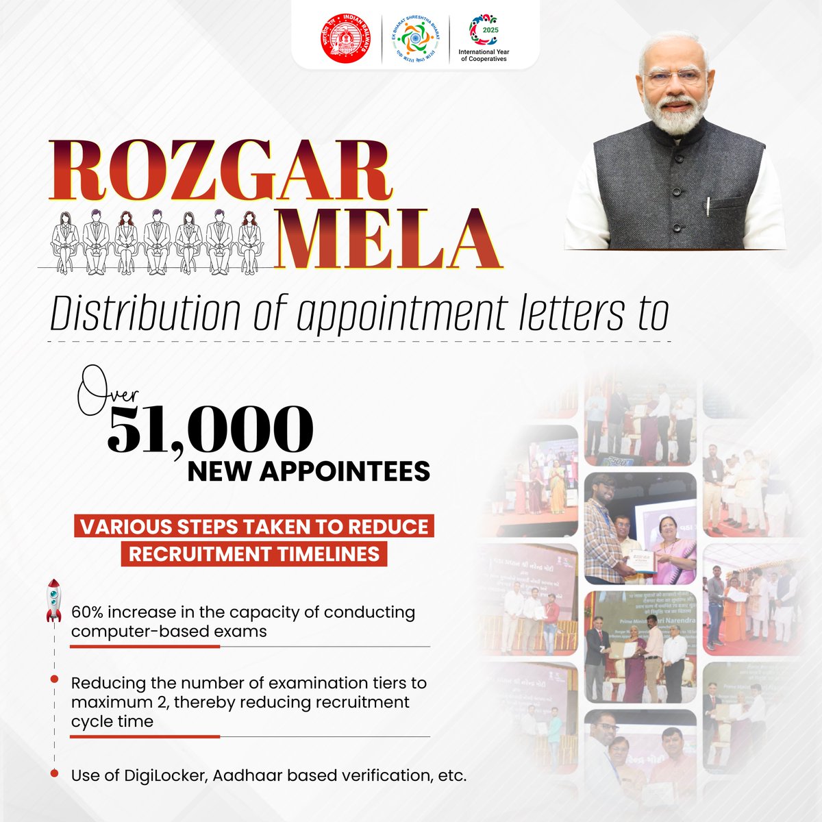 Grateful to PM <a href="/narendramodi/">Narendra Modi</a> for bringing jobs closer to the youth through #RozgarMela.