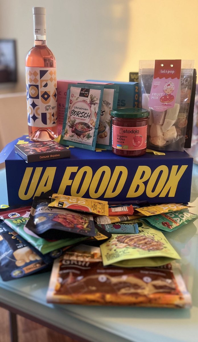avalaina's tweet image. I have received my UAFOODBOX. It is a gift box of delicious products made in Ukraine by small producers.
100% of the profit goes to support children who lost their parents due to the war.
Each purchase also helps preserve jobs in small Ukrainian businesses and keep local…