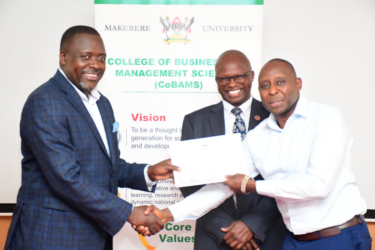 MakCoBAMS's tweet image. “Leadership is about service, humility & empowering others,” said the University secretary @Makerere Mr. Yusuf Kiranda at the close of the 5 day Strategic Leadership Training, urging participants to embrace accountability, listen deeply, and value every voice. @Y_Kiranda