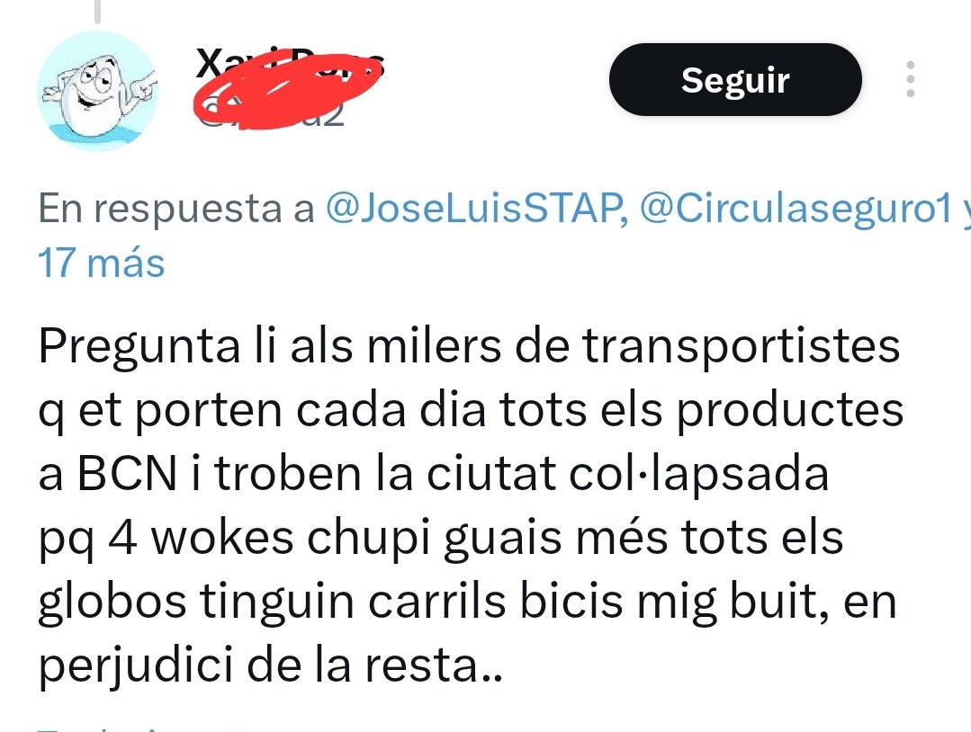 Circulaseguro1's tweet image. Transportistes = treballadors bons. Repartidors en bici = treballadors dolents. Pel que sigui.