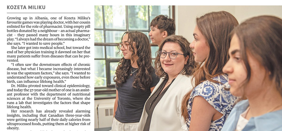 CHILD Cohort Study (@childstudy) on Twitter photo Leveraging CHILD data to achieve her childhood goal of saving people – by stopping diseases before they start: CHILD’s <a href="/KozetaMiliku/">Kozeta Miliku MD, PhD</a> profiled in <a href="/globeandmail/">The Globe and Mail</a> as one of Canada’s top new researchers #DOHaD #womeninstem #newPI <a href="/UofT/">University of Toronto</a> <a href="/McMasterU/">McMaster University</a> childstudy.ca/kozeta-in-the-… Leveraging CHILD data to achieve her childhood goal of saving people – by stopping diseases before they start: CHILD’s <a href="/KozetaMiliku/">Kozeta Miliku MD, PhD</a> profiled in <a href="/globeandmail/">The Globe and Mail</a> as one of Canada’s top new researchers #DOHaD #womeninstem #newPI <a href="/UofT/">University of Toronto</a> <a href="/McMasterU/">McMaster University</a> childstudy.ca/kozeta-in-the-…